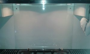 foto hardglas keuken mat